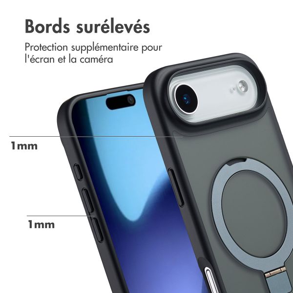 Accezz Coque Ring Stand avec MagSafe Apple iPhone Air - Noir