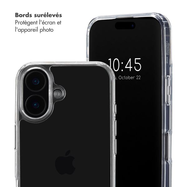 Selencia Coque arrière avec crochets amovibles Apple iPhone 16 - Transparent