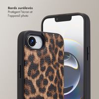 Selencia Coque de télephone Nova avec cordon et porte-cartes Apple iPhone 16e - Leopard