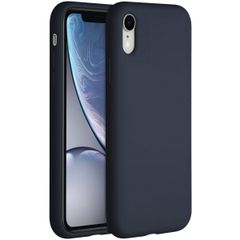 Accezz Coque Liquid Silicone Apple iPhone Xr - Bleu foncé