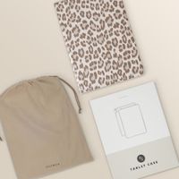 Selencia Coque tablette Sabi avec imprimé léopard Samsung Galaxy Tab A11 Plus - Soft Ivory
