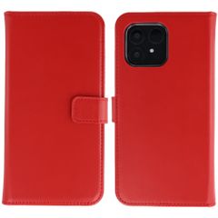 Selencia Étui portefeuille en cuir véritable Fairphone 6 - Rouge