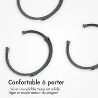 imoshion Bracelet magnétique milanais Apple Watch Series 1 - 9 / SE (38/40/41 mm) | Series 10 / 11 (42 mm) - Taille S - Space Grey