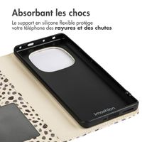 imoshion Étui de téléphone portefeuille Design Xiaomi Redmi Note 14 Pro Plus (5G) - Black And White Dots