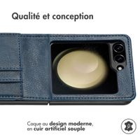 imoshion Étui de télephone portefeuille Luxe Samsung Galaxy Z Flip 6 - Bleu foncé