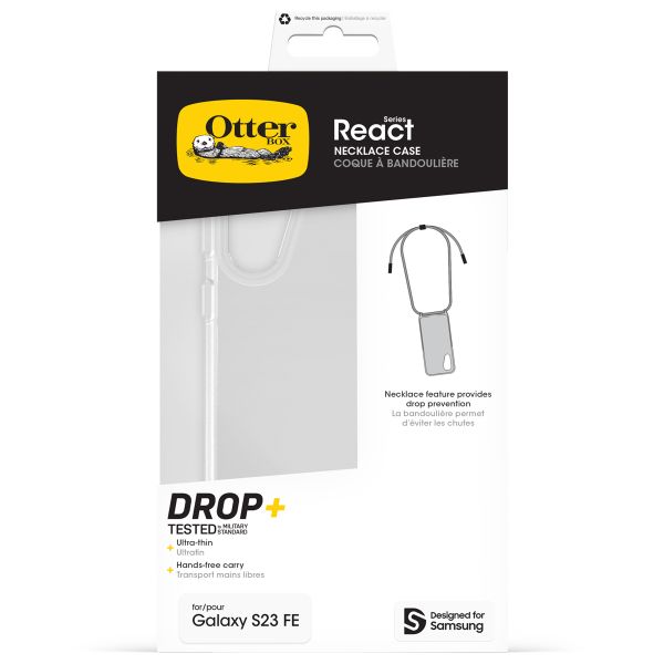 OtterBox Coque arrière React Necklace Samsung Galaxy S23 FE - Clear