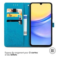 imoshion Etui de téléphone portefeuille Mandala Samsung Galaxy A15 (5G/4G) - Turquoise