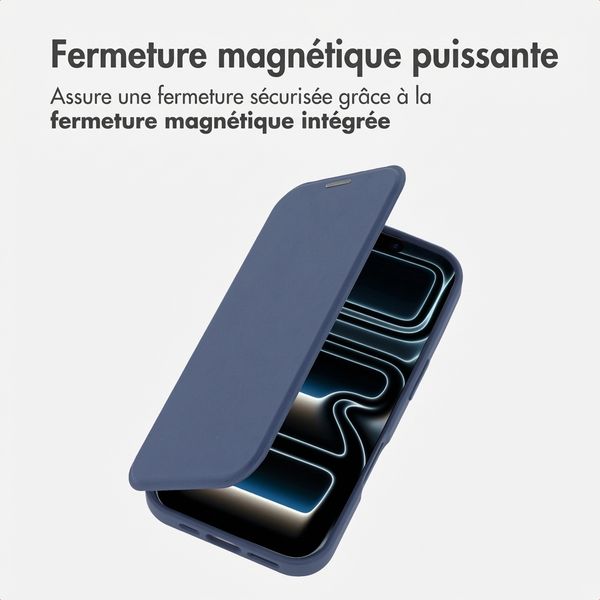 imoshion Bookcase transparente avec MagSafe Apple iPhone 17 Pro Max - Bleu