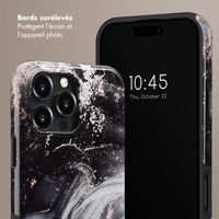 Selencia Coque arrière Vivid Tough avec MagSafe iPhone 16 Pro Max - Chic Marble Black