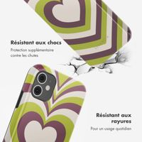 Selencia Coque arrière Vivid Apple iPhone 11 - Double Hearts Plum Fern