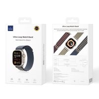 WiWu Bracelet Alpine en nylon Apple Watch Series 1 t/m 11 / SE / Ultra (44/45/46/49 mm) - Bleu