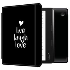 imoshion Design Slim Hard Sleepcover avec support Kobo Sage / Tolino Epos 3 - Live Laugh Love