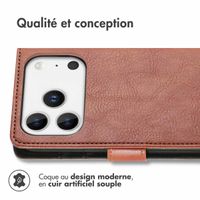 imoshion Étui de télephone portefeuille Apple iPhone 17 Pro Max - Marron