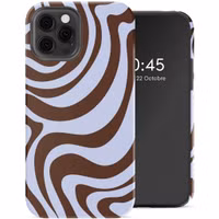Selencia Coque arrière Vivid Apple iPhone 12 (Pro) - Dream Swirl Chocolate