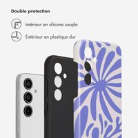 Selencia Coque arrière Vivid Samsung Galaxy A35 - Modern Bloom Sapphire Blue