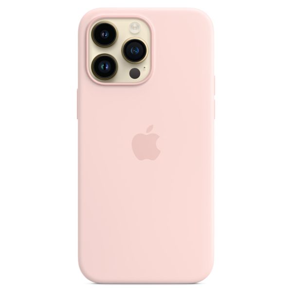 Apple Coque en silicone MagSafe Apple iPhone 14 Pro Max - Chalk Pink