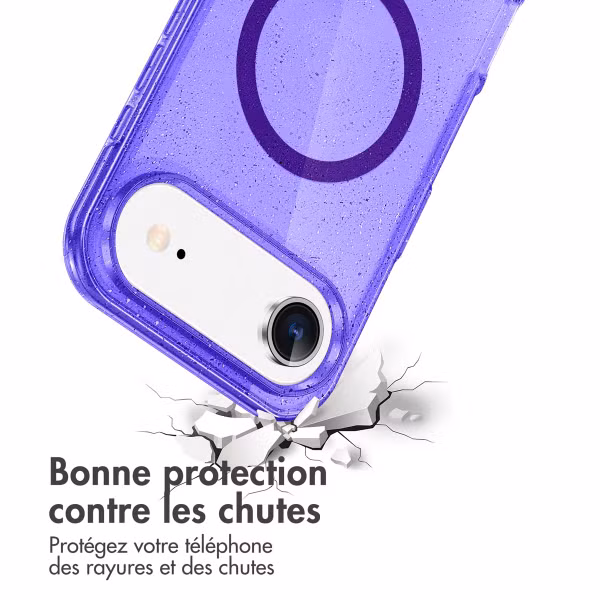 imoshion Coque Pailletée avec MagSafe Apple iPhone Air - Violet