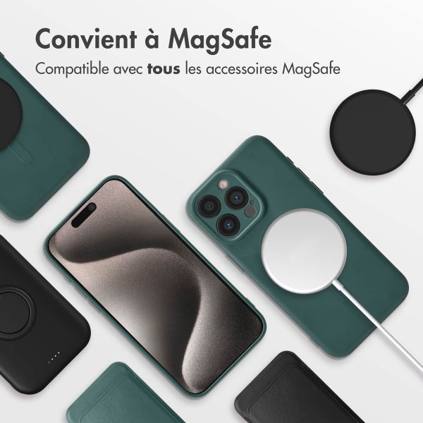 imoshion Coque Couleur avec MagSafe iPhone 15 Pro Max - Vert foncé