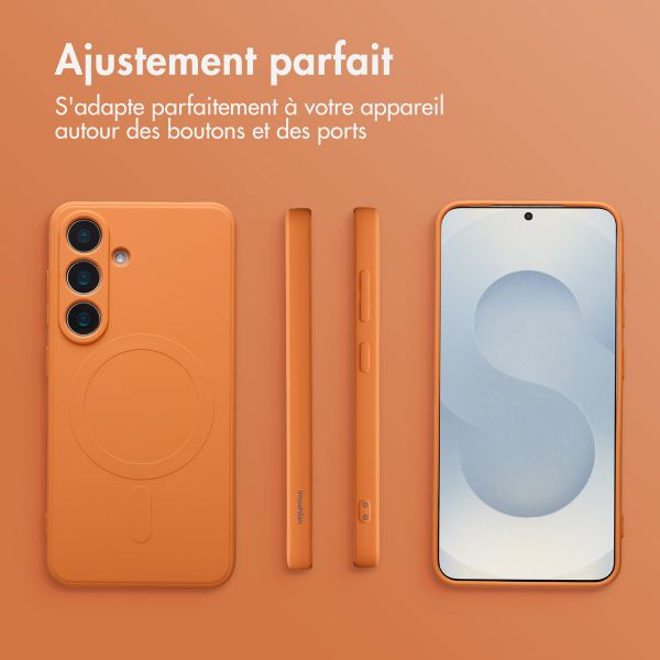 imoshion Coque Couleur avec MagSafe Samsung Galaxy S25 - Neon Orange