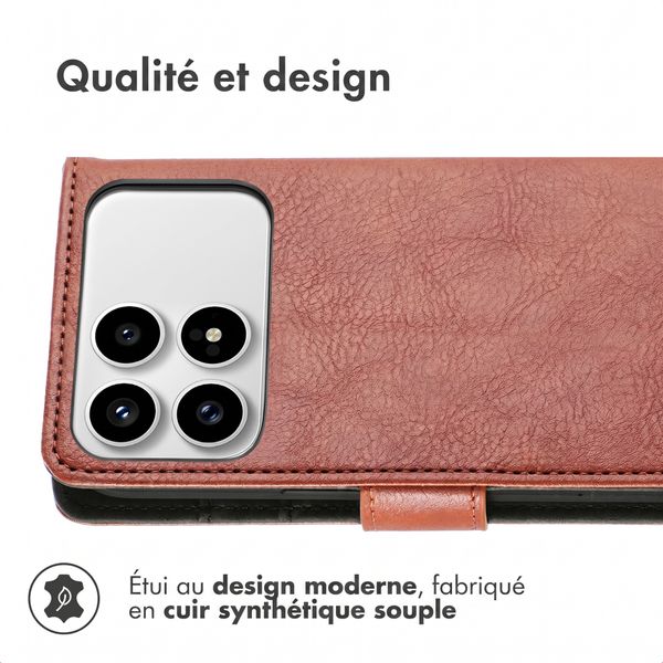 imoshion Étui de télephone portefeuille de luxe Xiaomi Poco F8 Pro - Marron
