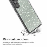 imoshion Coque Design Samsung Galaxy A54 (5G) - Smoke Green Flowers