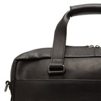 The Chesterfield Brand Sac ordinateur 15-15.6 pouces Manhattan - Cuir véritable - Noir