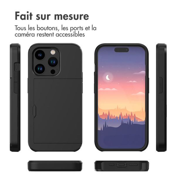 imoshion Coque arrière avec porte-cartes Apple iPhone 15 Pro - Noir