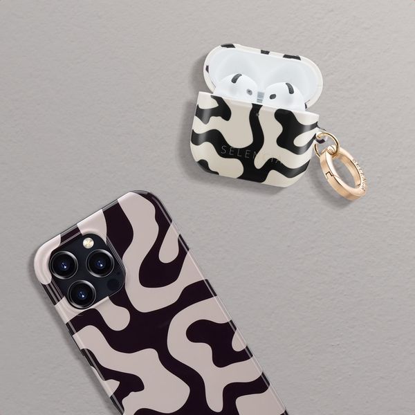 Selencia Coque Vivid Apple AirPods 4 - Art Wave Black