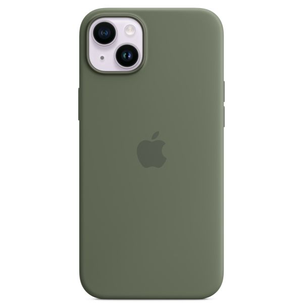 Apple Coque en silicone MagSafe Apple iPhone 14 Plus - Olive