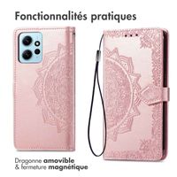 imoshion Etui de télephone Mandala Xiaomi Redmi Note 12 (4G) - Rose Doré