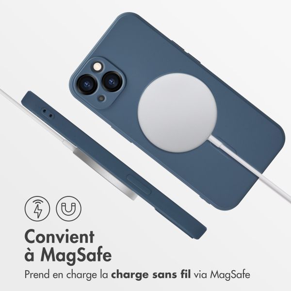 imoshion Coque Couleur avec MagSafe Apple iPhone 13 - Bleu foncé