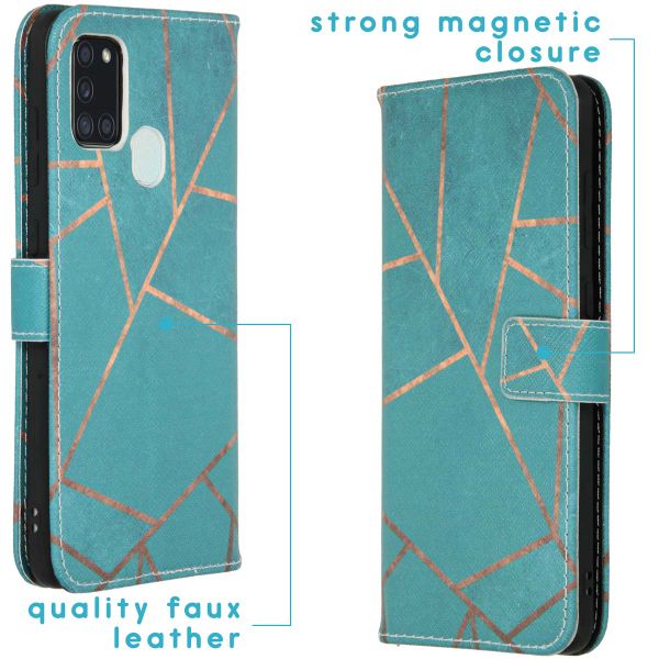 imoshion Coque silicone design Samsung Galaxy A21s - Blue Graphic