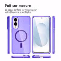 imoshion Coque Pailletée avec MagSafe Samsung Galaxy S25 Edge - Violet