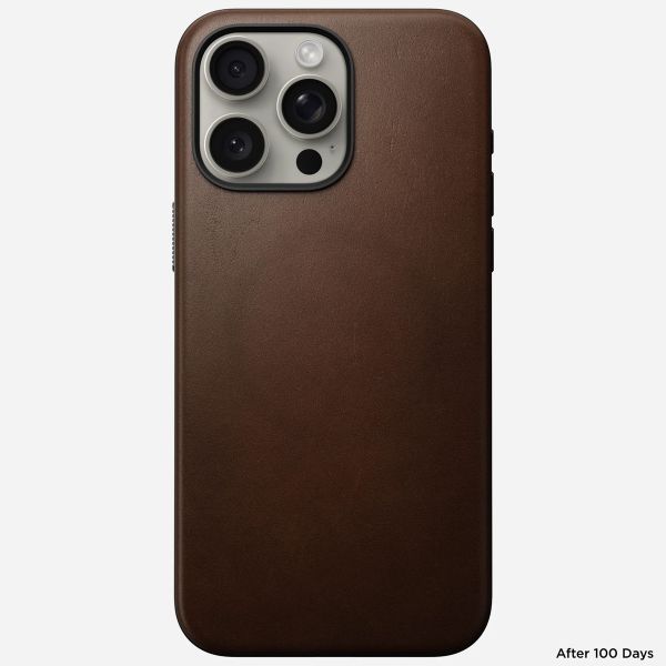 Nomad Coque Modern Leather iPhone 15 Pro Max - Brun