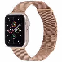 imoshion Bracelet magnétique milanais Apple Watch Series 1 - 11 / SE / Ultra (44/45/46/49 mm) - Taille S - Rose Doré