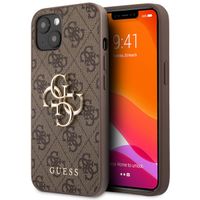 Guess Coque 4G Metal Logo Backcover Apple iPhone 13 Mini - Marron