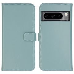 Selencia Étui portefeuille en cuir véritable Google Pixel 8 Pro - Air Blue