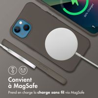 imoshion Coque arrière Color avec cordon amovible et MagSafe Apple iPhone 13 - Black Coffee