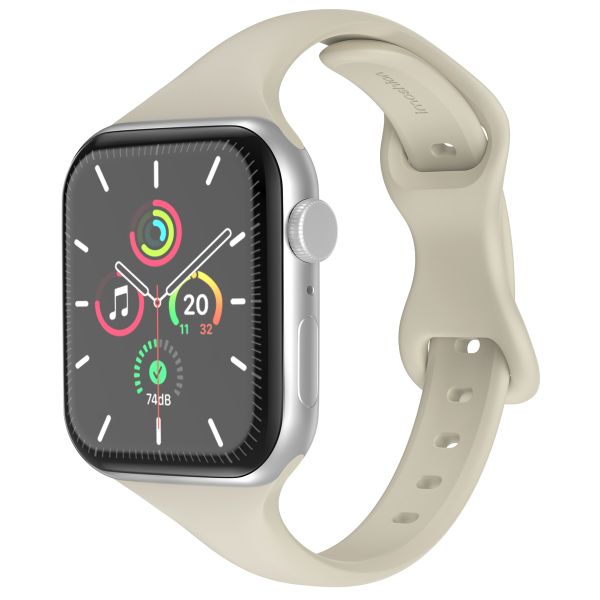 imoshion Bracelet en silicone fin Apple Watch Series 1-10 / SE / Ultra (2) (44/45/46/49 mm) - Lumière Stellaire