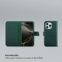Selencia Étui portefeuille amovible Olyn avec MagSafe Apple iPhone 16 Pro - Vert