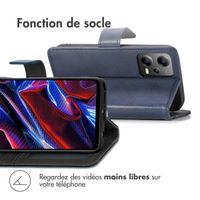 imoshion Étui de téléphone portefeuille Luxe Xiaomi Poco X5 5G - Bleu foncé