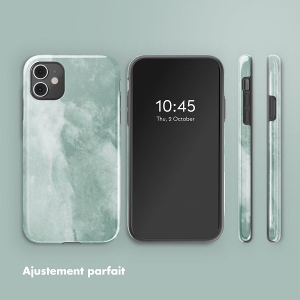 Selencia Coque arrière Vivid Apple iPhone 11 - Marble Grayed Jade