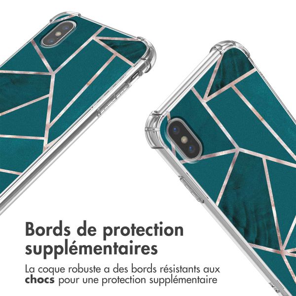 imoshion Coque Design avec cordon Apple iPhone X / Xs - Petrol Green Graphic