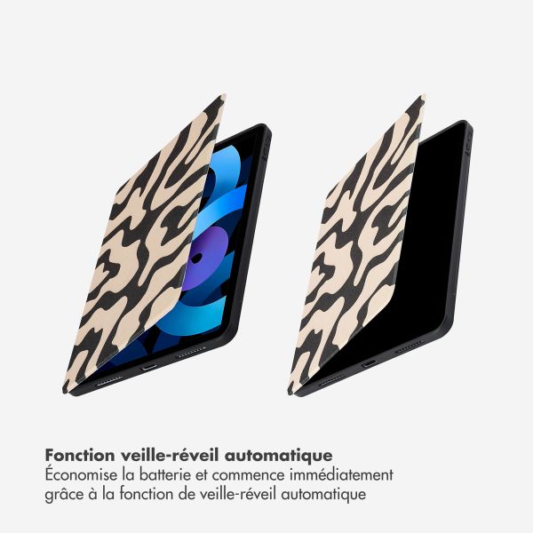 Selencia Coque tablette Vivid iPad Air 11 pouces (2024) M2 / Air 5 (2022) / Air 4 (2020) - Art Wave Black