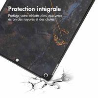 imoshion Coque tablette Design Trifold Apple iPad 9 (2021) 10.2 pouces / iPad 8 (2020) 10.2 pouces / iPad 7 (2019) 10.2 pouces - Black Marble