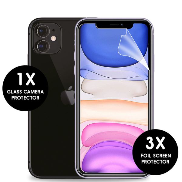 imoshion 3-Pack de protection d'écran + Protection en verre Appareil photo Apple iPhone 11