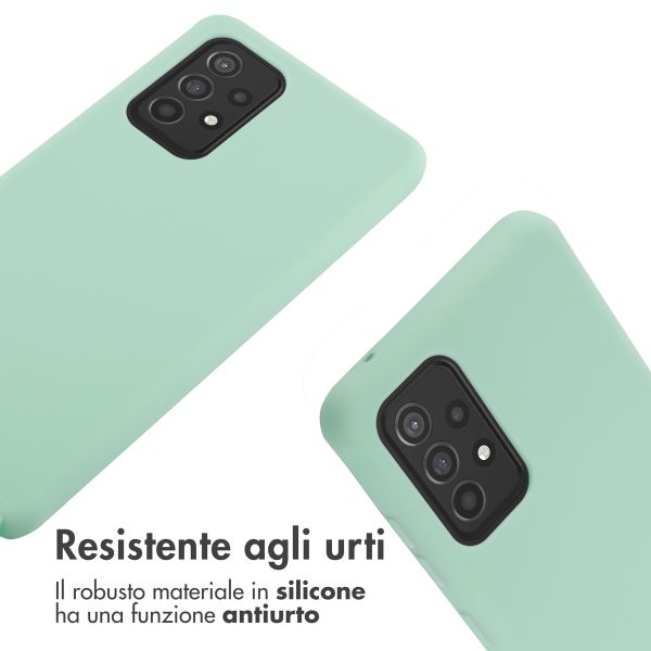 imoshion Coque en silicone avec cordon Samsung Galaxy A52(s) (5G/4G) - Vert menthe