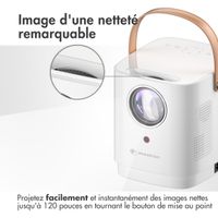 imoshion Mini-projecteur - Mini-vidéoprojecteur WiFi - 3400 lumens - Blanc