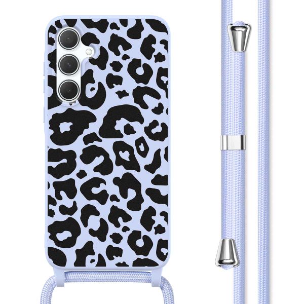 imoshion Coque design en silicone avec cordon Samsung Galaxy A35 - Animal Lila