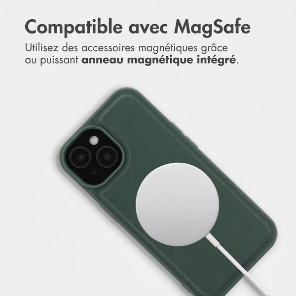 Accezz Coque arrière Edge avec MagSafe Apple iPhone 15 - Vert